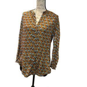 THE ODELLS Gold and Blue tunic EUC
